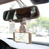 Car Rearview Mirror Smartphone GPS Clamp Bracket Mount Holder Stand Cradle