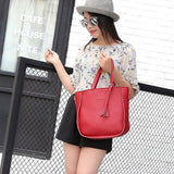 4Pcs Luxury Fashion Women Tassels Wallet Card Holder Handbag Crossbody Bag Set