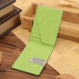 Men Fashion Faux Leather Magic Credit Card ID Holder Money Clip Short Wallet