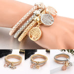 3Pcs/Set Women Fashion Owl Tree Bracelets Rhinestone Pendant Bangle Jewelry Gift - ENSEIGNE DENIS