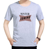 Winter Coming T-shirt Short Sleeve Crew Neck Cotton Men Summer Casual Top Tee