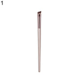 1Pc Champagne Gold Handle Eyebrow Foundation Powder Flame Makeup Brush Portable