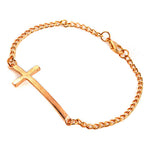 Women's Punk Style Simple Design Cross Pendant Bracelet Bangle Fashion Jewelry