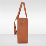 4Pcs/Set Women Faux Leather Handbag Shoulder Bag Tote Purse Messenger Clutch