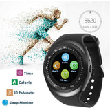Bluetooth Sports Round Smart Watch Pedometer Health Monitor for iOS Android - ENSEIGNE DENIS