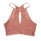 Women's Sexy Summer Sleeveless Blouse Casual Hollow Lace Vest Tank Crop Top