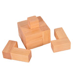 Wooden 7 Block Cube Luban Lock Brain Teaser Adults Kids Puzzle Educational Toy