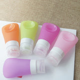 Portable Silicone Travel Bottle Lotion Shampoo Empty Container with Suction Cup