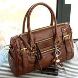 Women's Fashion Faux Leather Shoulder Bag Rivet Bear Decor Handbag Crossbody Bag - ENSEIGNE DENIS