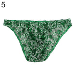 Men's Sexy See-through Flower Lace Bulge Pouch Low Rise Underwear Boxers Briefs - ENSEIGNE DENIS
