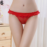 Women Sexy Heart Shape Lace G String Thongs Hollow Transparent Panties Underwear - ENSEIGNE DENIS