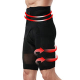 Men High Waist Trainer Bodysuit Slimming Body Shaper Shorts Slim Fit Sport Pants