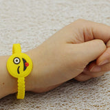Novelty Cute Emoji Design PVC Rubber Wristband Bracelet Unisex Jewelry Gift