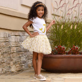 Cute Kids Girls Round Paillette Princess Dancewear Ballet Dance Party Tutu Skirt