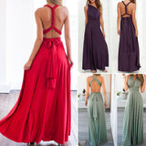 Sexy Women Convertible Multiway Wrap Bandage Maxi Robe Bridesmaid Long Dress