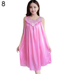 Women's Summer Fashion Sexy Sleeveless Loose Breathable Sleepwear Nightdress