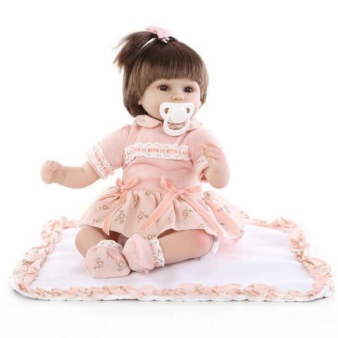 43cm Silicone Kids Simulation Reborn Baby Doll Newborn Children Birthday Gift
