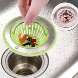 Kitchen Bathroom Sink Sewer Filter Basket Floor Drain Stopper Strainer Tool