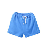 Candy Color Summer Children Boy Girl Cotton Shorts Drawstring Baby Casual Pants