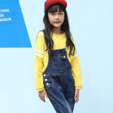 Kids Girl Fashion Overalls Long Jeans Trousers Suspender Pants Denim Romper