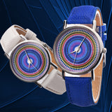 Ethnic Style Faux Leather Band Women Round Quartz Wrist Watch Jewelry Gift - ENSEIGNE DENIS