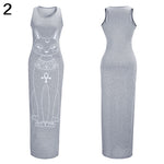 Women's Summer Sexy Casual Boho Long Maxi Party Beach Dress Vest Sundress