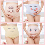 Adjustable Pregnant Women Panties Belly Support Cartoon Expression Underwear