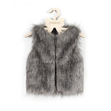 Children Kids Unisex Sleeveless Vest Winter Outwear Coat Faux Fur Baby Jacket