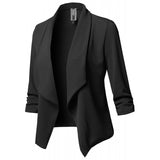 Women Black Blazers Cardigan Coat 2019 Long Sleeve Women Blazers and