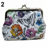 Women's Fashion Bird Flower Mini Wallet Card Holder Case Coin Purse Clutch Bag