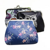 Women's Fashion Bird Flower Mini Wallet Card Holder Case Coin Purse Clutch Bag