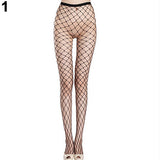 Women Sexy Fishnet Hollow Pantyhose Punk Stockings Stretchy Tights One Size