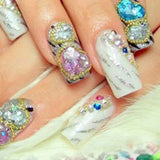 2000Pcs Shiny Nail Art Mixed Shape Flat Back Rhinestones Acrylic Diy Decoration