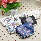 Women's Fashion Bird Flower Mini Wallet Card Holder Case Coin Purse Clutch Bag