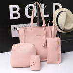 4Pcs Luxury Fashion Women Tassels Wallet Card Holder Handbag Crossbody Bag Set