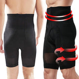 Men High Waist Trainer Bodysuit Slimming Body Shaper Shorts Slim Fit Sport Pants