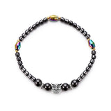Chic Colorful Beads Faux Hematite Owl Ankle Bracelet Anklet Women Jewelry Gift