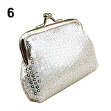 Fashion Women Sequins Buckle Mini Change Coin Purse Clutch Handy Wallet Bag