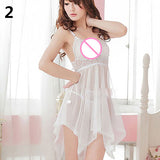 Women's Sexy Sheer Lace Dress + G-String Babydoll Sleepwear Erotic Underwear - ENSEIGNE DENIS