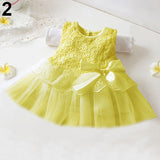 Baby Girls Summer Floral Princess Bowknot Tutu Sundress Party Robe Vest Dress