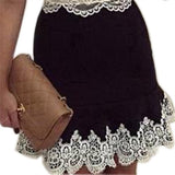 Women's Sexy Summer Lace Patchwork Sleeveless Evening Party Cocktail Mini Dress - ENSEIGNE DENIS