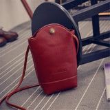Fashion Women's Mini Faux Leather Cross Body Bag Purse Bucket Phone Bag Gift