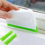Window Frame Door Groove Kitchen Cleaning Brush Cleaner with 2 Replace Cloths