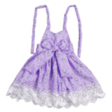 Fashion Little Princess Girl Sleeveless Floral Print Lace Bowknot Halter Dress