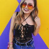 Ladies' V-neck low-cut bodysuit