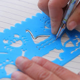 4 Pcs Kid Art Graphics Drawing Template Ruler Multi Purpose DIY Stencil Stationery