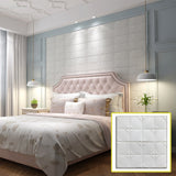 Foam 3D Plate DIY Wall Home Decoration Self-adhesion Stickers Gift Pure Color