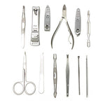 12Pcs Stainless Steel Nail Clipper Nipper Cutter Pedicure Manicure Tools Set