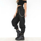 S-2XL Plus Size Pants Women Casual High Waist Cargo Pants Women Loose