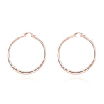 2" Flat Hoop Earrings in 18K Rose Gold Plated